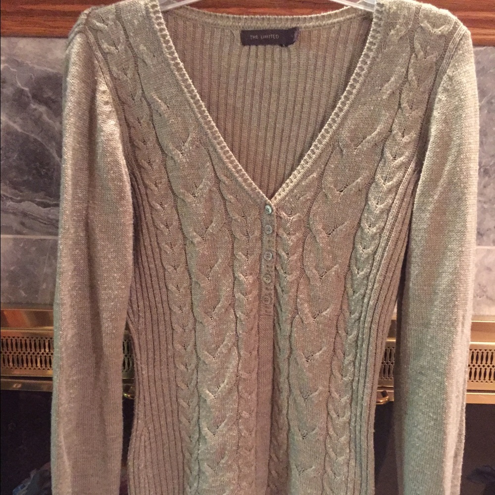 Khaki Sweater from The Limited, size Large