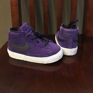 Purple Nike sneakers