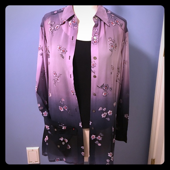 Liz Claiborne 💯 % silk blouse set - Picture 1 of 4