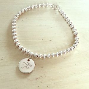 Tiffany & Co. sterling silver beaded bracelet