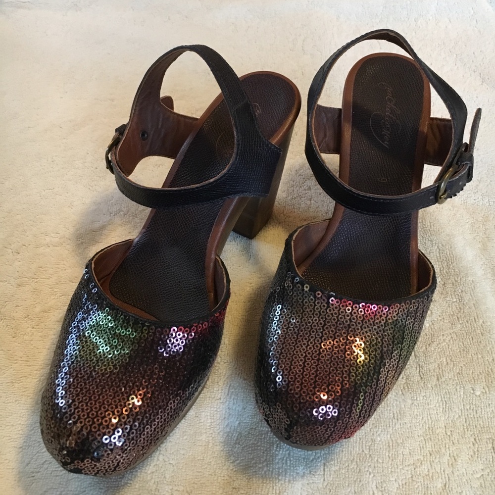Anthro wood heel clogs Rachael Comey size 9