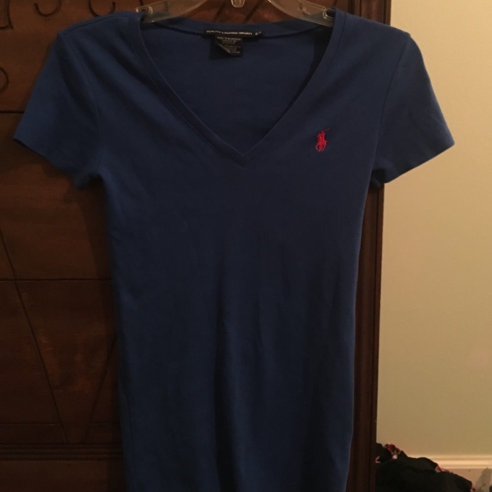 Blue Polo Top