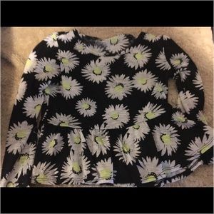 Flower crop top or long sleeve blouse