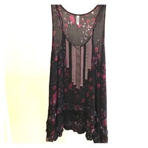 Free People purple flower shirt