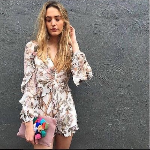 Zimmermann Pants - Zimmermann Karmic Flounce Playsuit, AUS0/US2-4