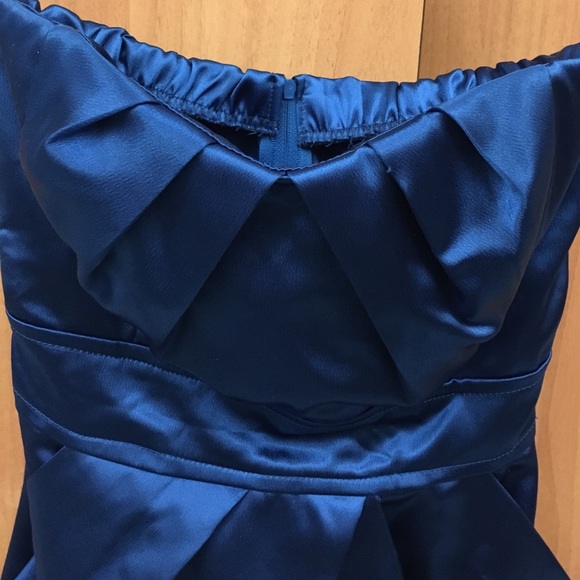 Shiny teal cocktail dress - Picture 3 of 3