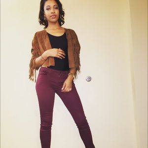 Brown Fringe Jacket