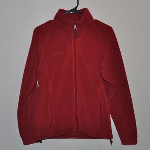 Columbia Maroon/Red Fleece Zip Up Small
