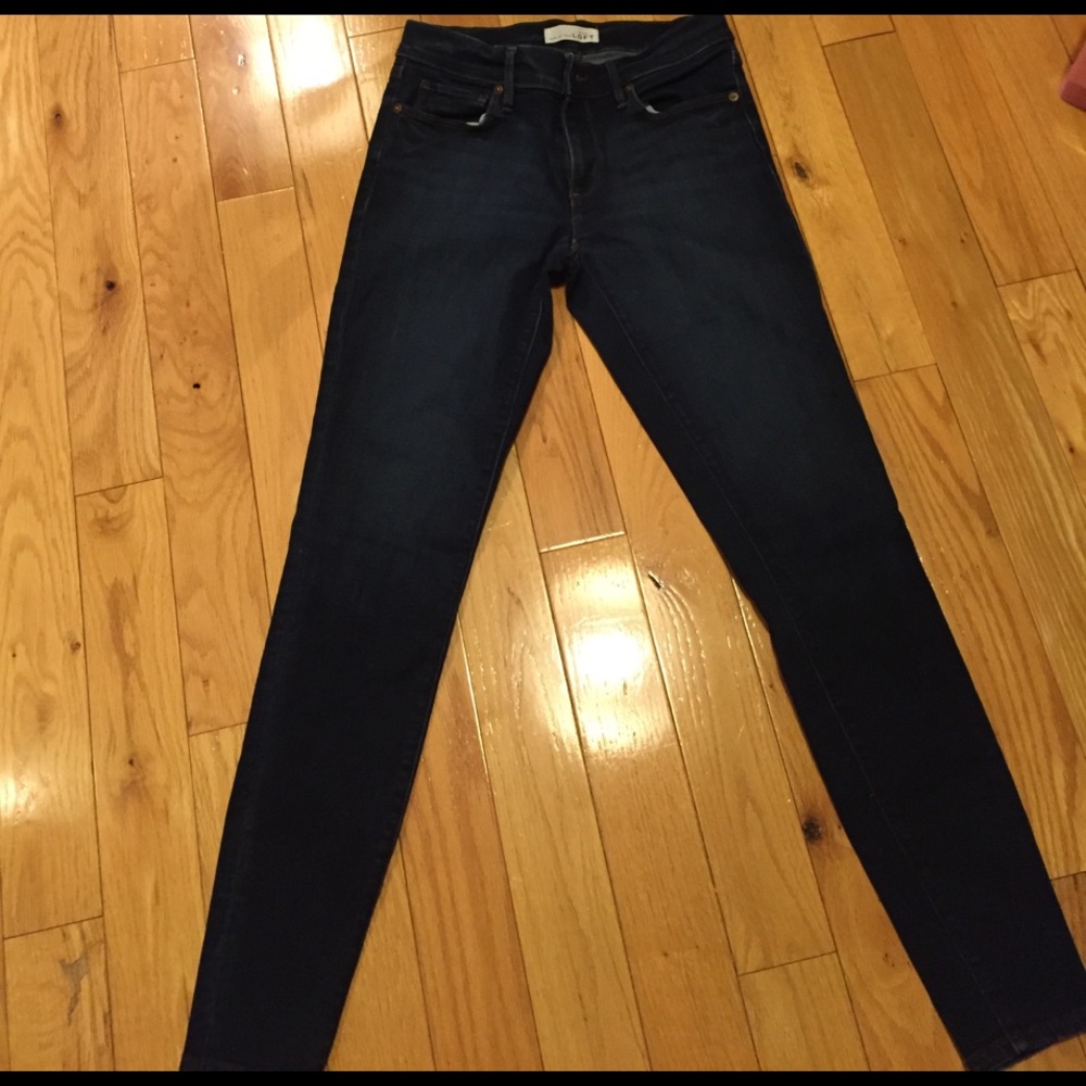 LOFT dark skinny jeans