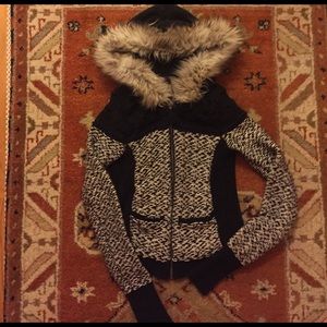 Knitted sweater coat