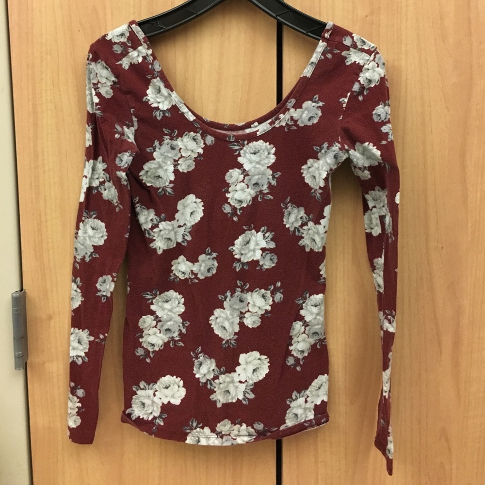 Floral maroon shirt