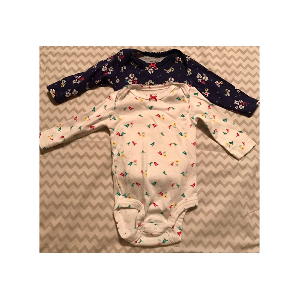 2 Carter's long sleeve onesies