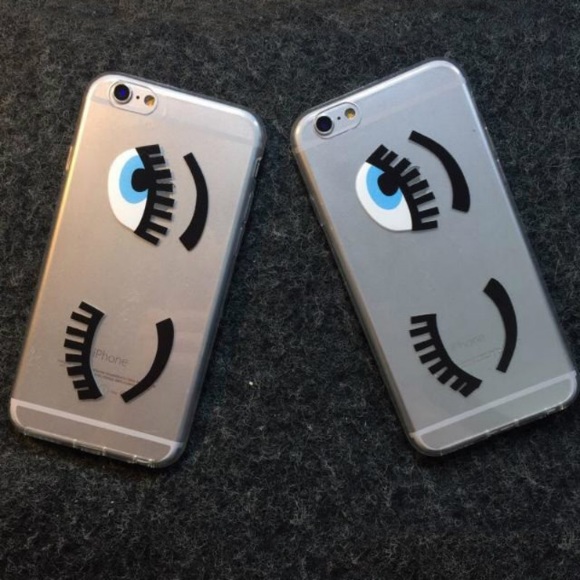 Cute clear flirty girly wink makeup iPhone case - Picture 2 of 4