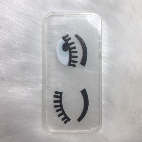 Cute clear flirty girly wink makeup iPhone case - Picture 3 of 4