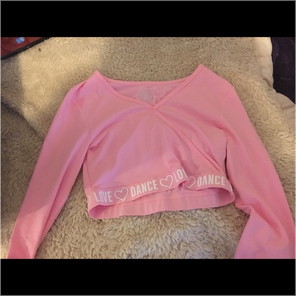 This is a long sleeve crop top or workout/dance - Picture 1 of 2