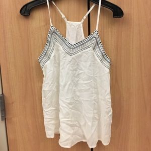 White chiffon tank top