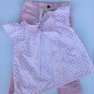 OshKosh Girls Set. Pink & Gold. Size 4T.