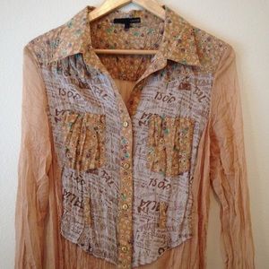 NWOT long sheer blouse