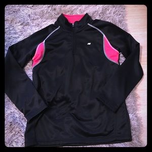 Black exercising sweater