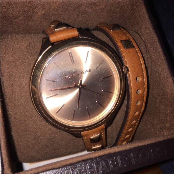 RARE Michael Kors Slim Double Wrap Watch w/ Studs*