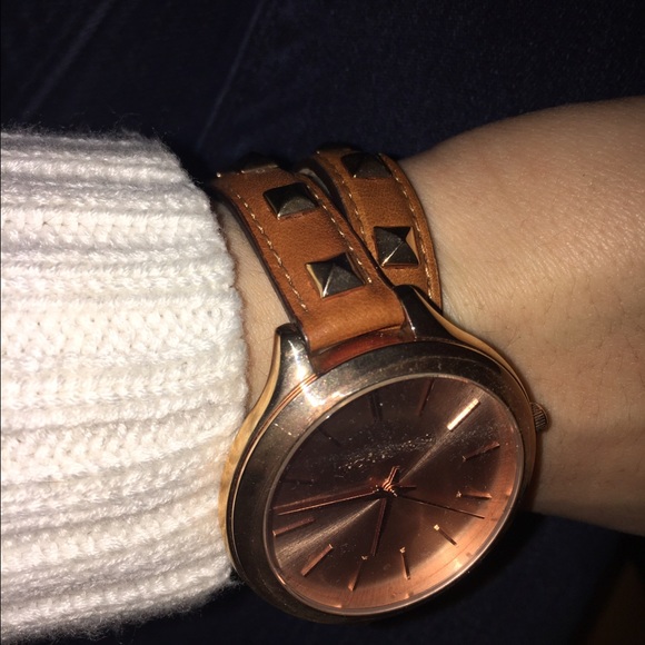 RARE Michael Kors Slim Double Wrap Watch w/ Studs* main image 5