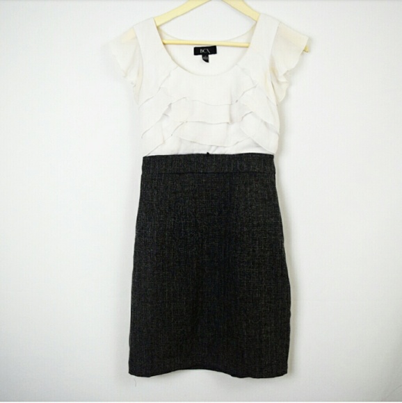 BCX Dresses & Skirts - Black and White Dressy Belted Dress
