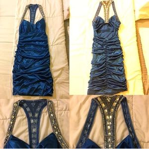 Royal Blue Jeweled Dress