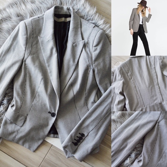 ZARA basic Houndstooth Blazer - Picture 1 of 1