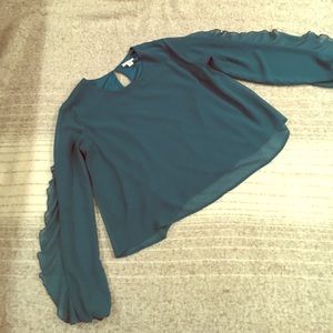 Jewel green short length top