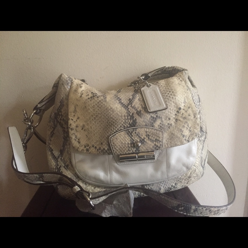 Coach Kristin Croc Python Embossed Leather Bag - image 4