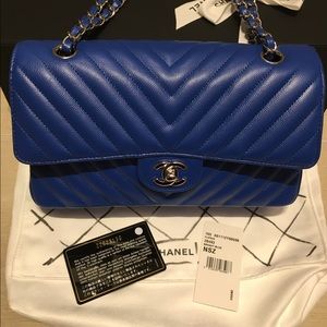Authentic Chanel medium caviar flap bag