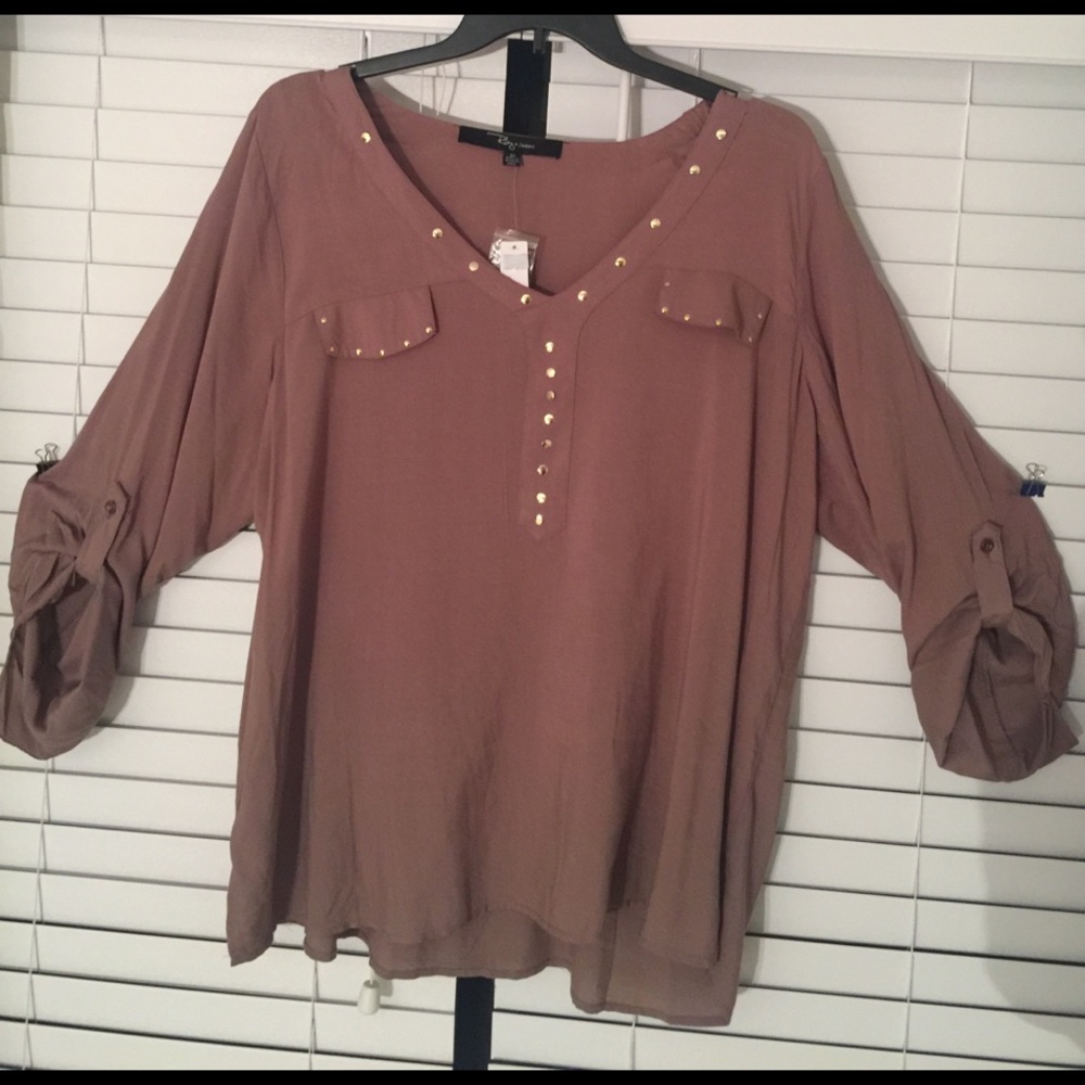 Riley and James Top with Gold Accents