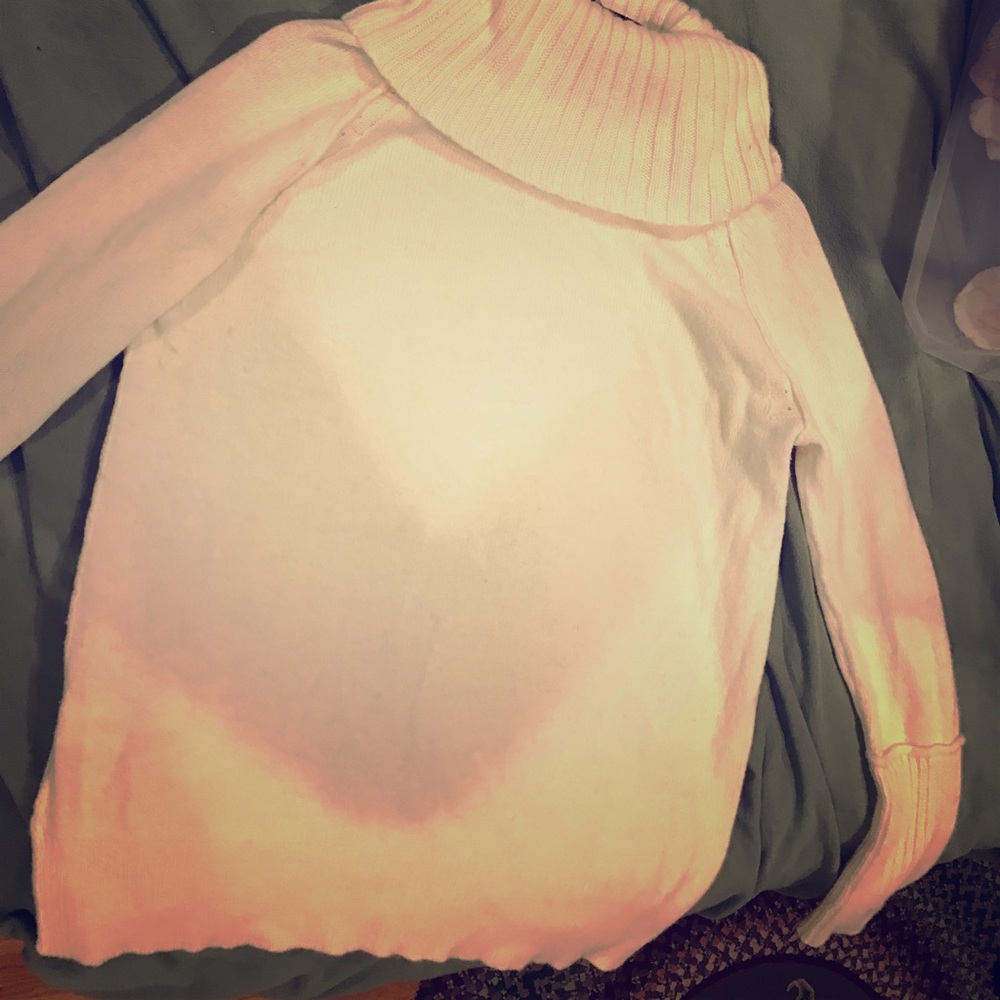 Loft cowl neck white sweater