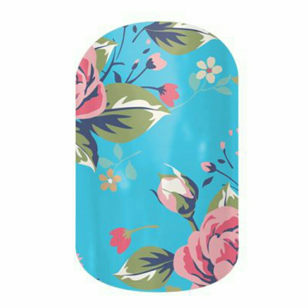 Jamberry never used Azure Rose nail decals sticker
