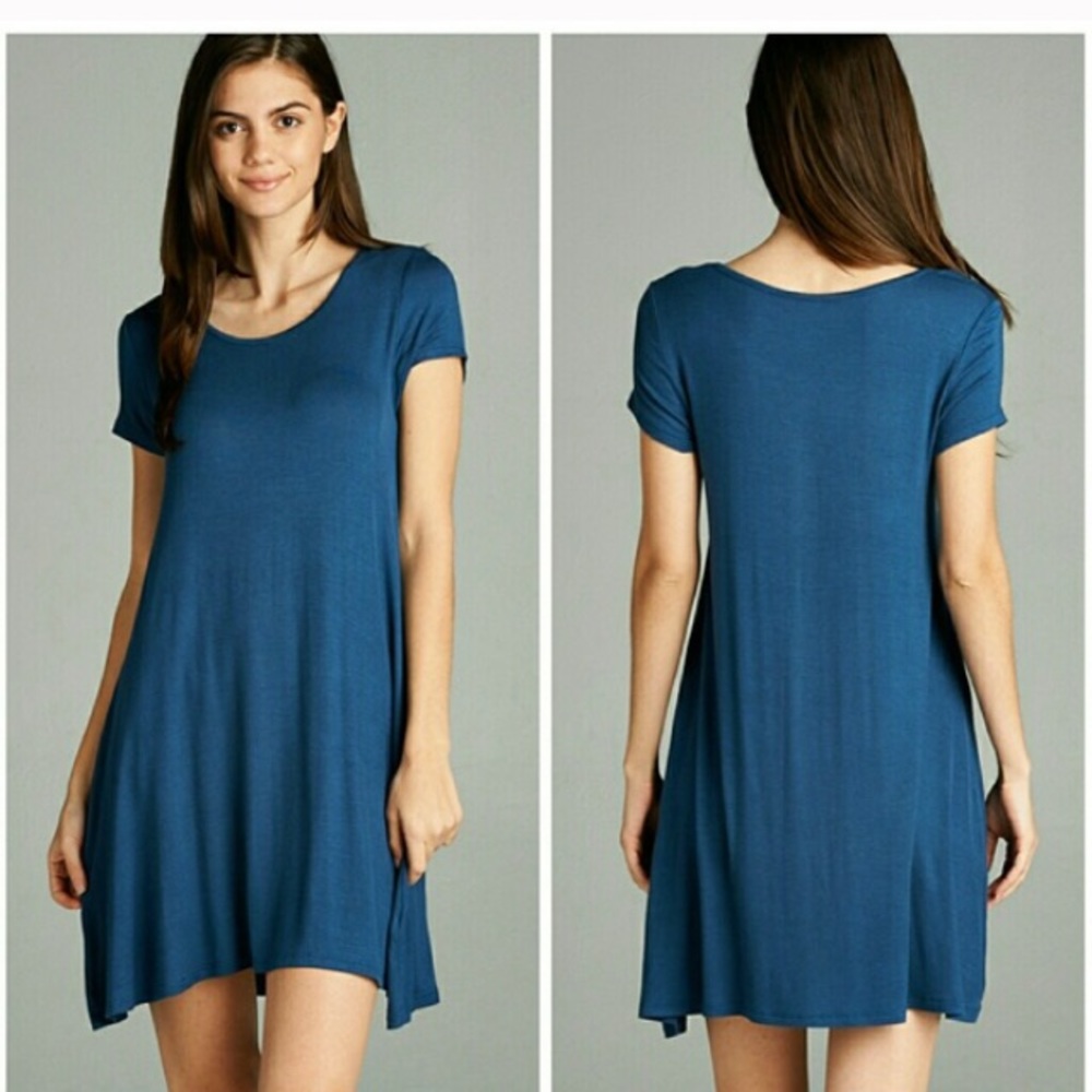 NEW Black or Blue Swing Dress - Picture 3 of 3
