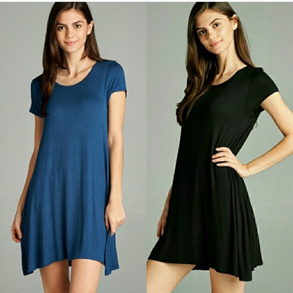 Dresses & Skirts - NEW Black or Blue Swing Dress
