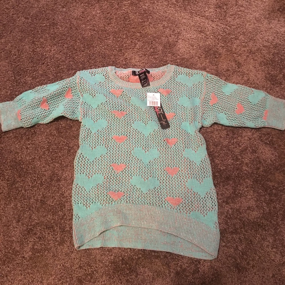 NWT! 3/4 Sleeve Kid Heart Sweater 💕