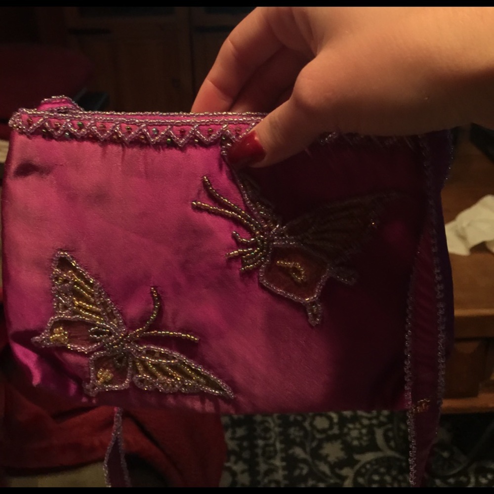 Beaded Butterfly Purse