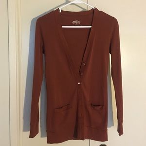 J. Crew Rust Perfwct Fit Cardigan