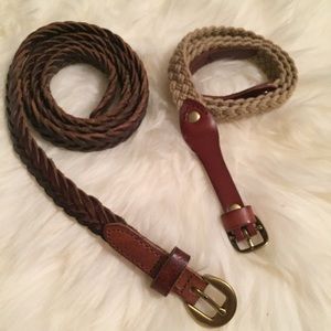 Set of TWO Braided Belts / GAP!