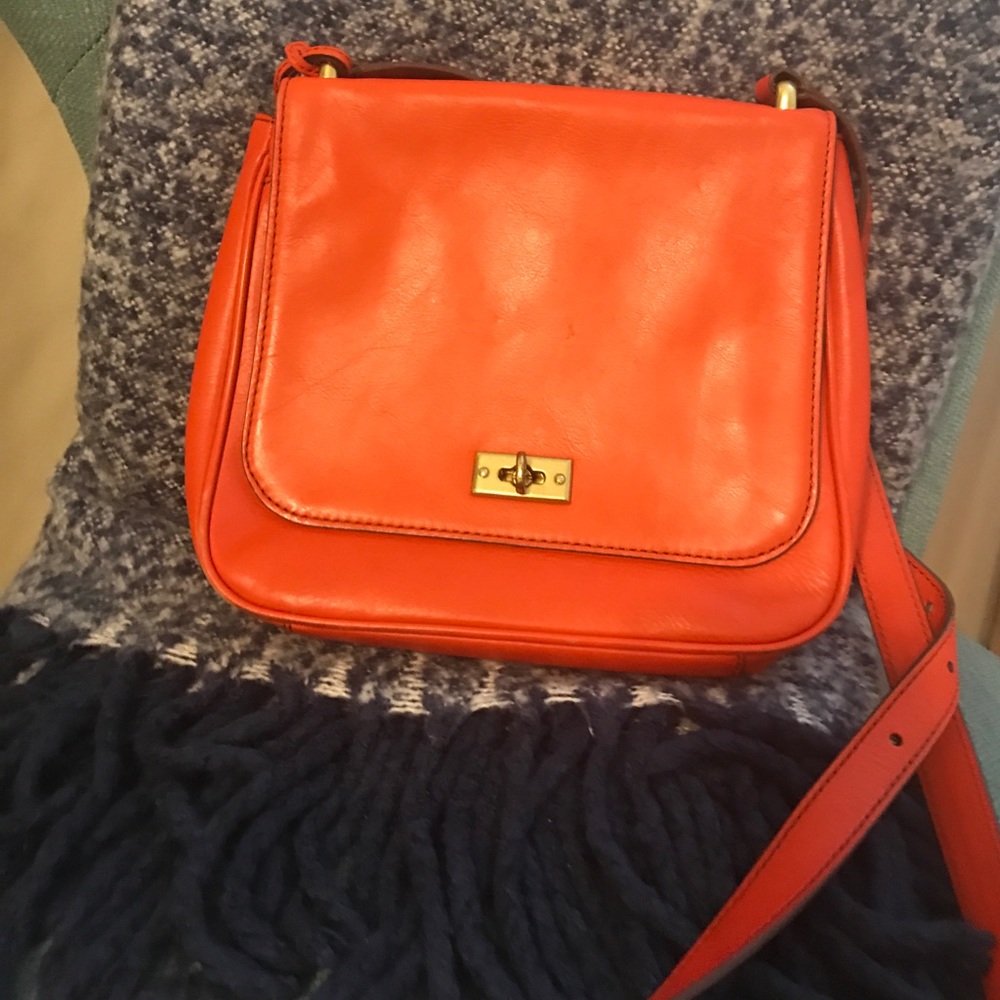 Coral Fossil Leather cross body
