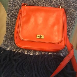 Coral Fossil Leather cross body