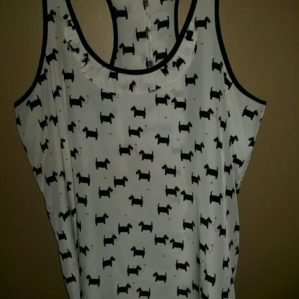 Racerback sleeveless blouse