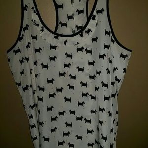 Racerback sleeveless blouse
