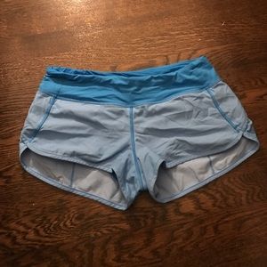 Lululemon blue running shorts size 6