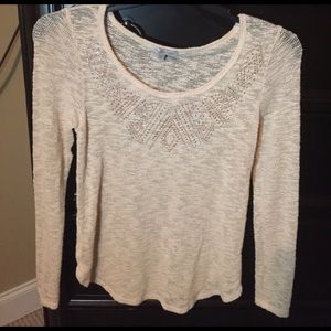 Cream stud light sweater