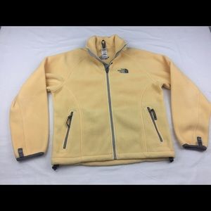 North Face Women's Yellow Fleece Jacket Sz Small