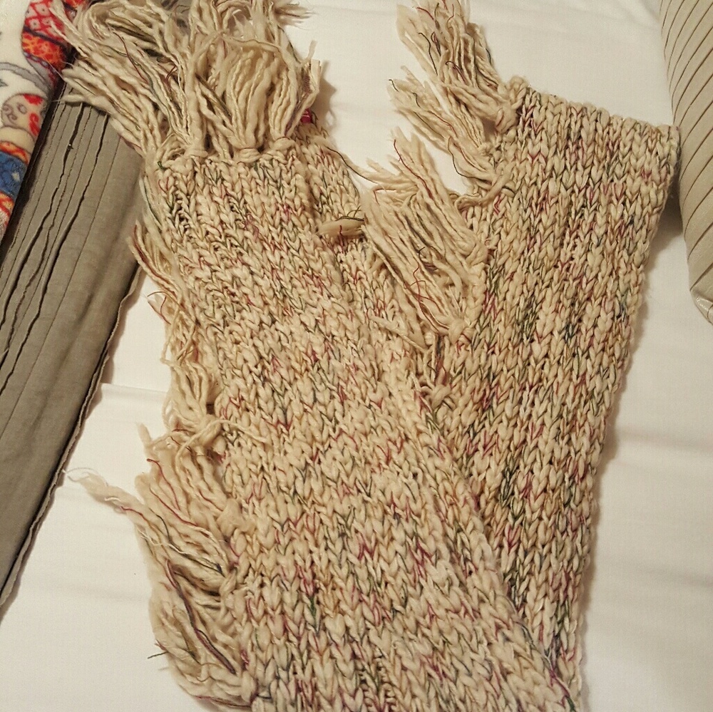 Cream with Color Scarf