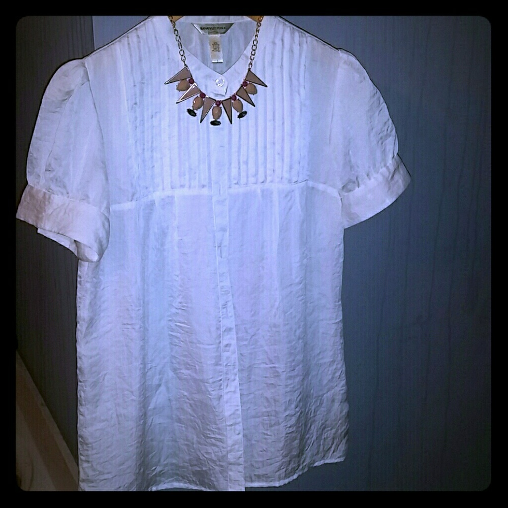 Banana Republic Semi-sheer Button Down Shirt