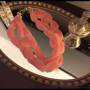 Anthropologie Pink Statement Necklace